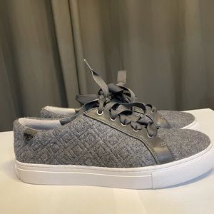 Tory Burch Dovestone, Marion Quilted Lace-up Sneaker, Size 7.5, Box Included